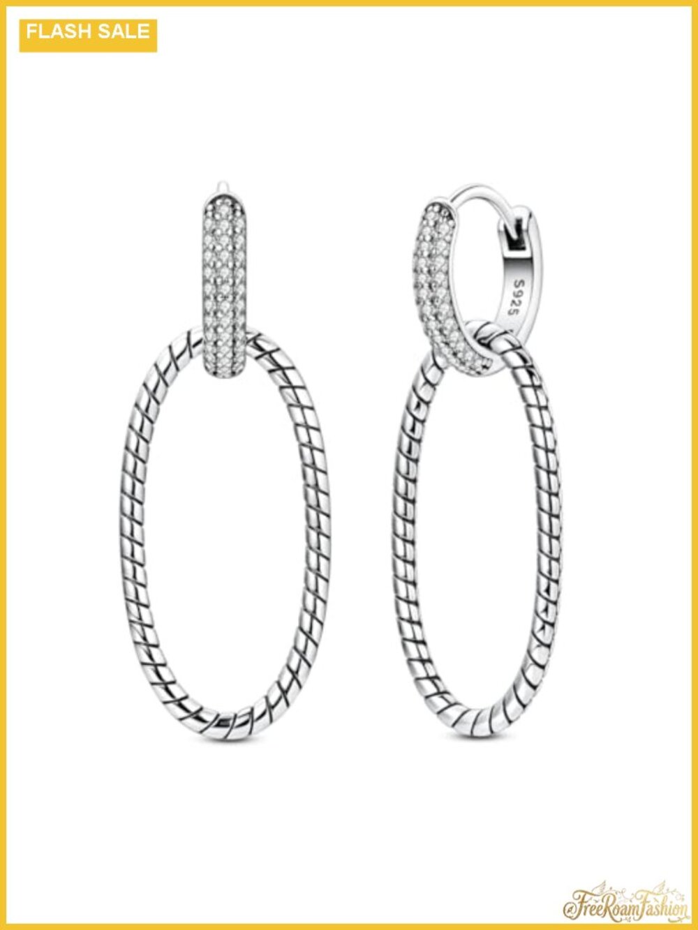 925 Sterling Silver Hoop Earrings Dangle Huggie Hoop Earr